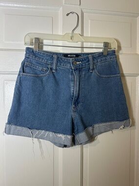 Hollister Women's Medium Blue Rolled Hem Denim Shorts